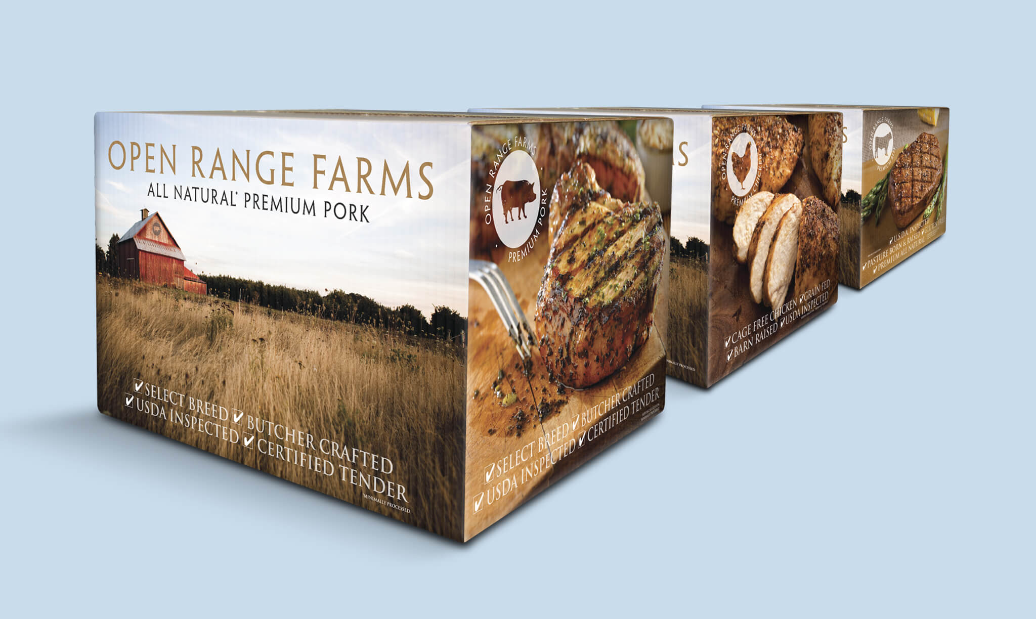 Stampede Meat Open Range Farms Pork Packaging