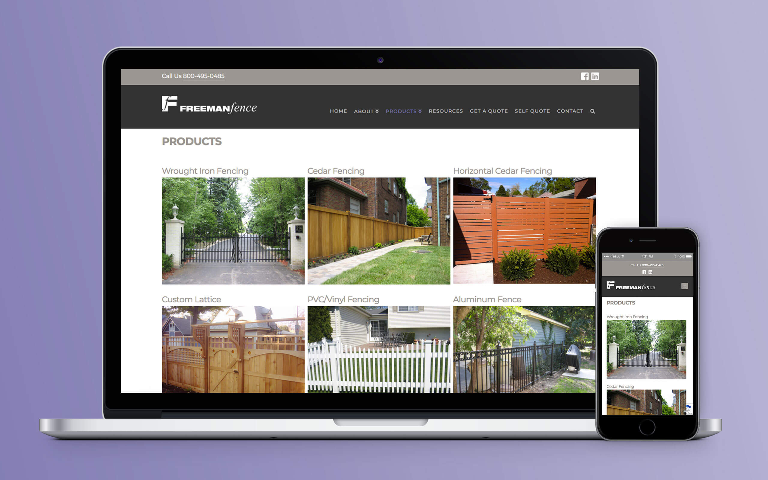 Freeman Fence Website Products