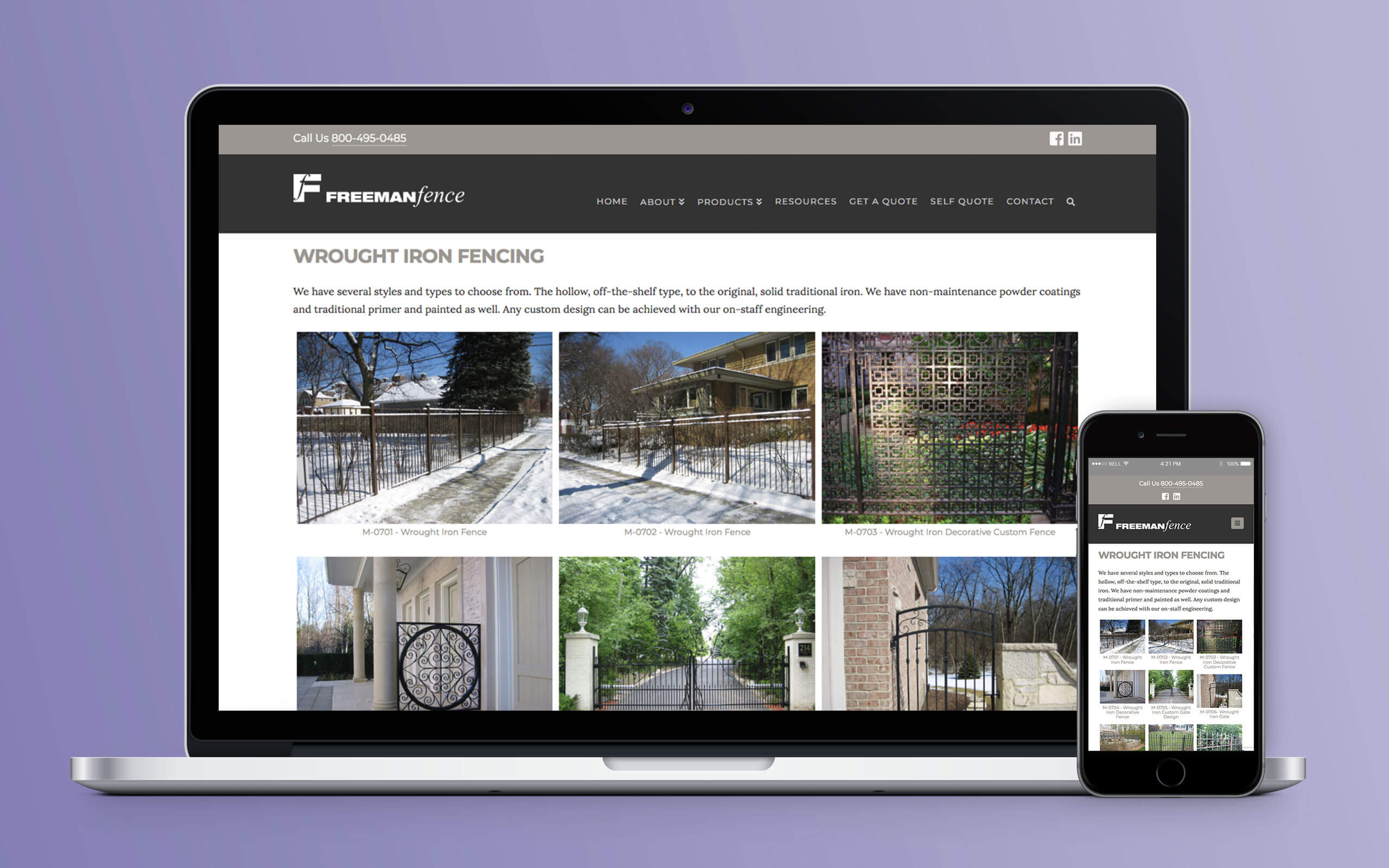 Freeman Fence Website Wrought Iron