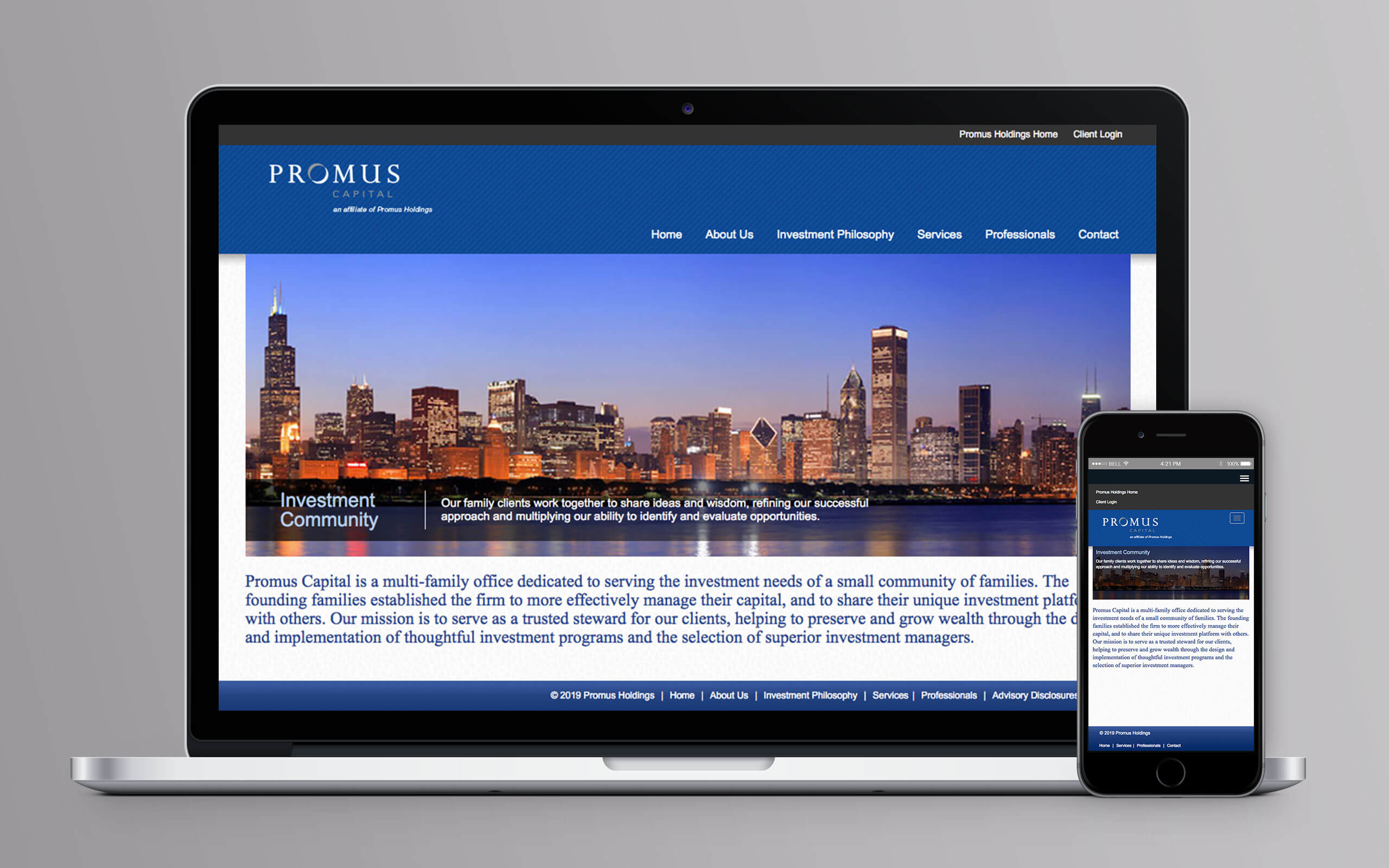 Promus Capital Website Home