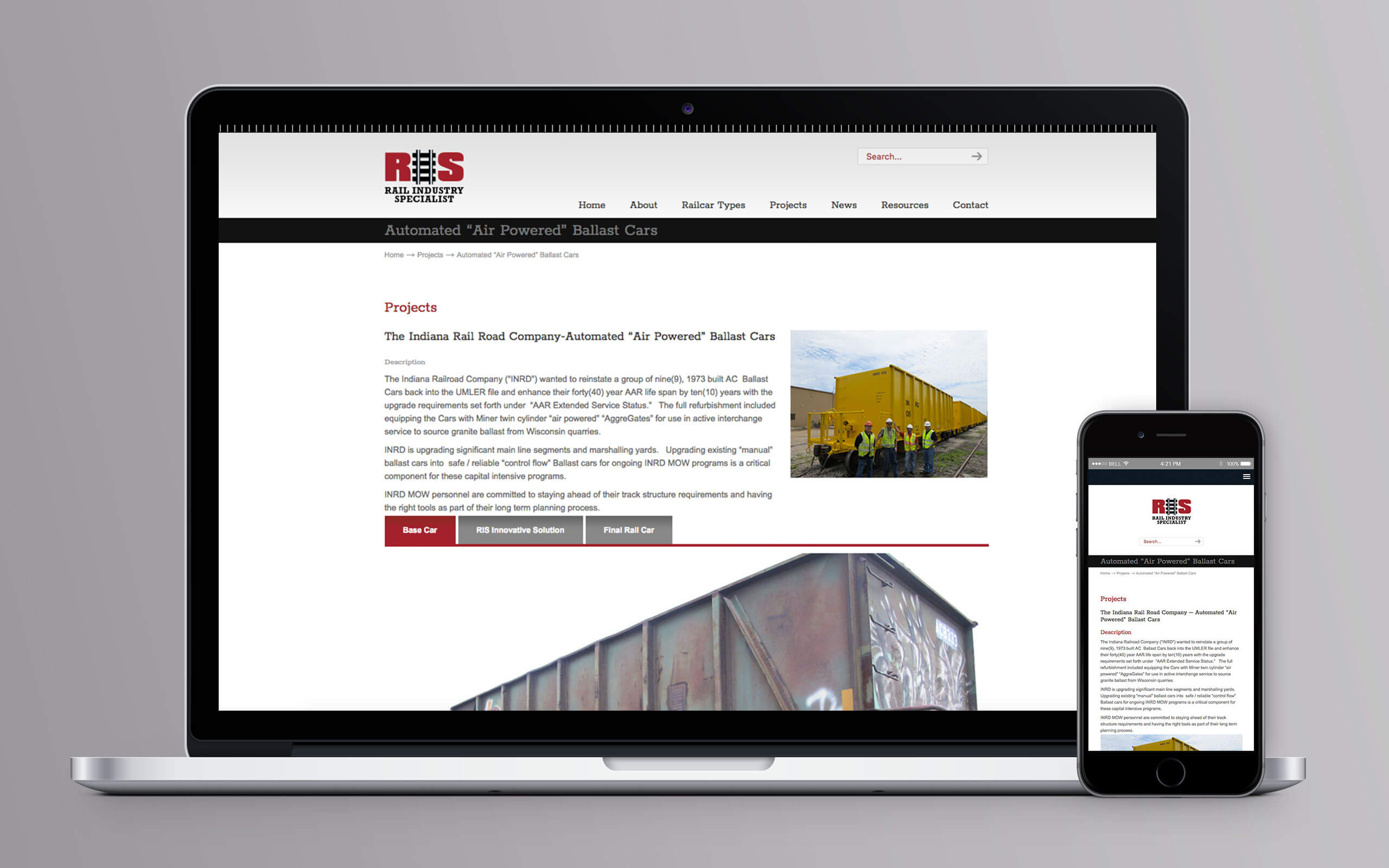 Rail Industry Specialist Website Projects